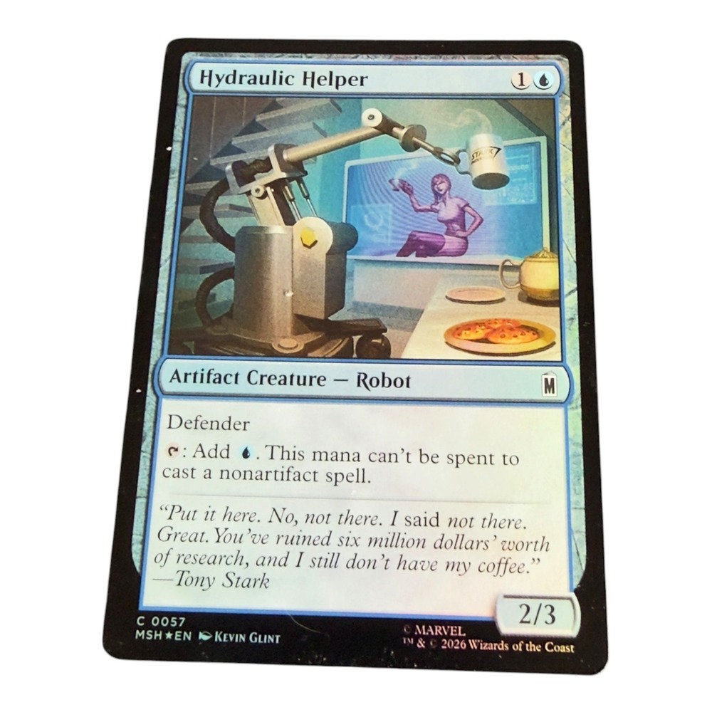 Magic The Gathering Hydraulic Helper 0057 Marvel Secret Lair Mythic Rare Blue